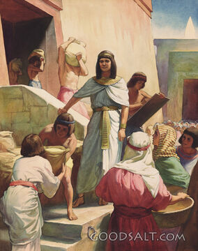 Joseph Overseeing the Distribution of Grain