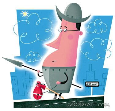 Knight Riding Stick Horse
