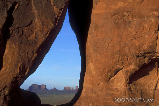 Landscape between 2 Large Rocks