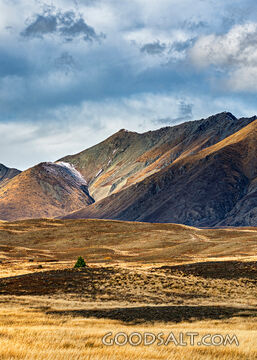 Low hills exhibit great variety of colour.