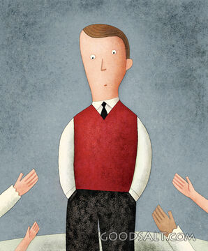 Man Being Asked for Things