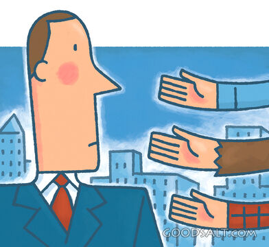 Man Being Asked for Things