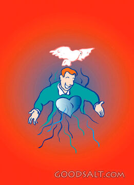 Man With Heart and Dove