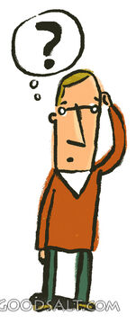 Man With Question Mark above Head