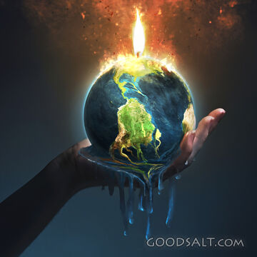 Melting Earth in Palm of Hand