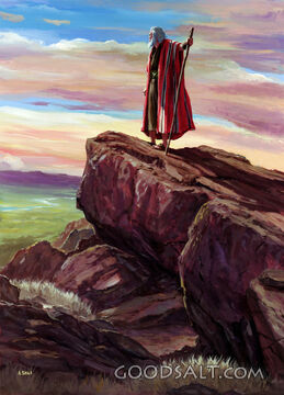 Moses on Mt. Nebo