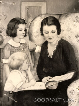 Mother Reading to Children