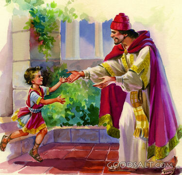 Nobleman Greeting Son