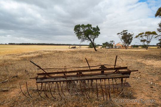 old farm machinery left in open