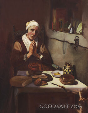 Old Woman Saying Grace