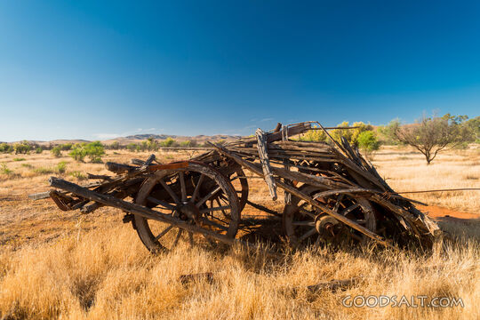 Old wooden haulage dray