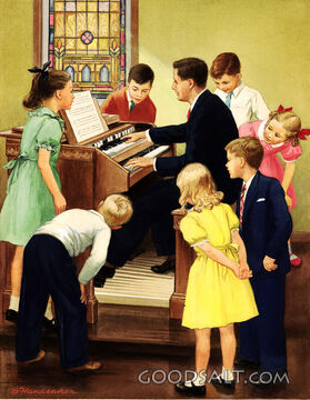 Organist Playing in Church