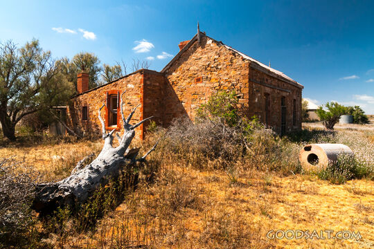 Pioneer's stone house.