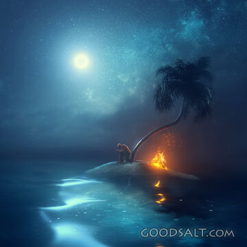 Praying alone on an Island