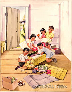 Puerto Rican Children Packing Box