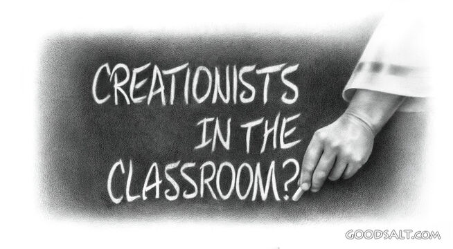 Question of Creationists on Chalkboard