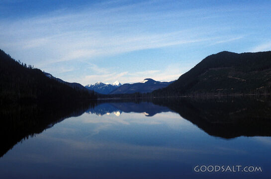 reflections on a mountain lake