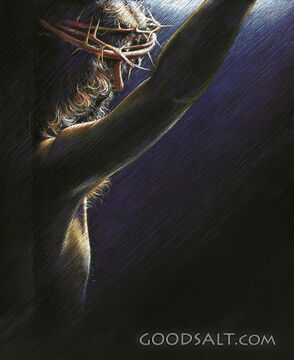 Right Side View of Jesus on the Cross