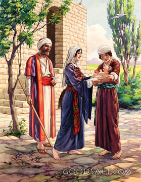 Ruth, Boaz and Naomi with Baby