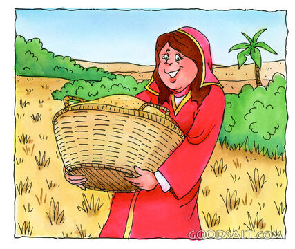 Ruth Gathers Grain