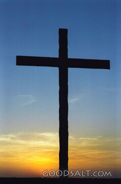 Silhouett of a Cross at Sunset