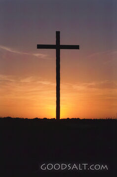 Silhouett of a Cross at Sunset