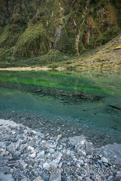 spectacular landscape of an icy glacial river