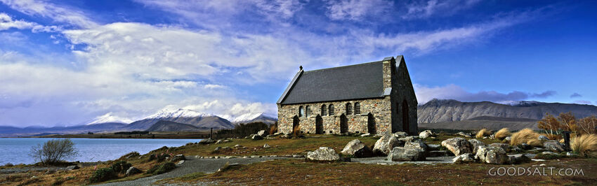 Stone Church at Water's Edge