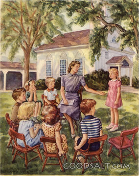 Sunday School Under a Tree