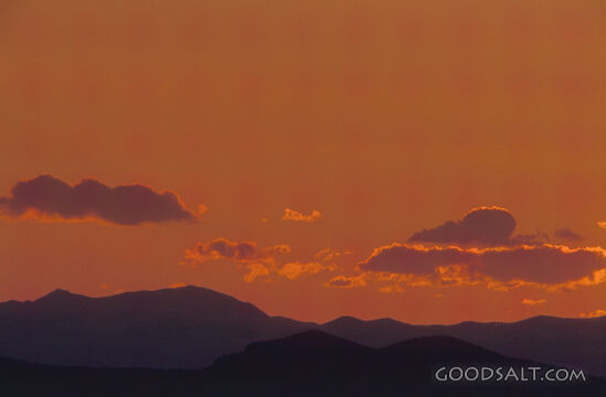 Sunset With Clouds and Mountains