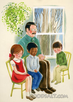 Teacher and Children Praying