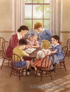 Teacher with Sunday School Class