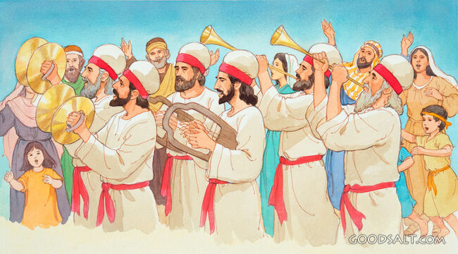 The Priests Blow Their Trumpets