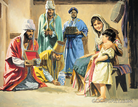 The Wise Men Worship Jesus