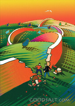 Two Men Breaking Down Wall