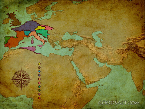 Western Rome Divided Map - No Text