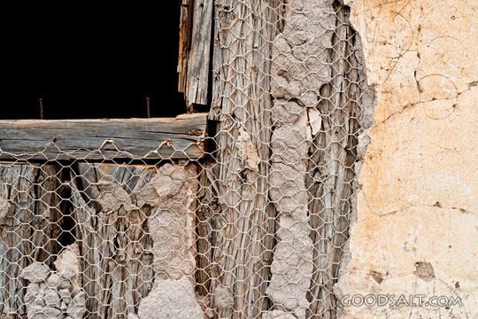 Window on pioneer hut.