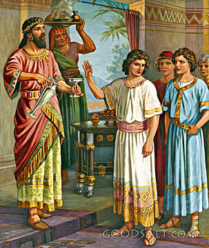 Daniel and His Friends Refuse Wine