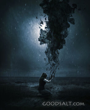 Woman and Dark Cloud