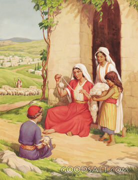 Woman of Palestine Spinning