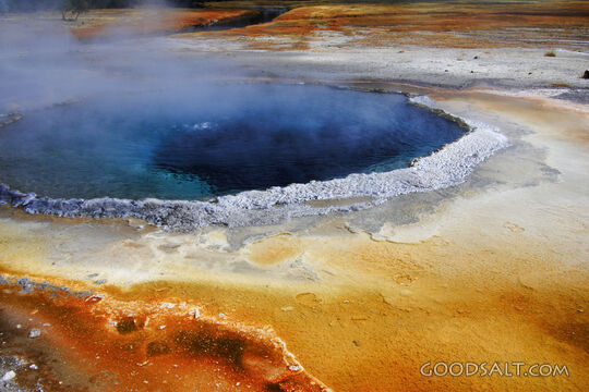 WYOMING. Yellowstone National Park. Crested Pool in the Uppe