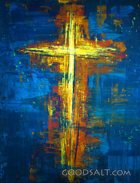 Yellow Abstract Cross