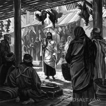 Zephaniah Prophesying in Open Market