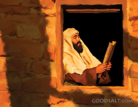 A Man Reads a Message