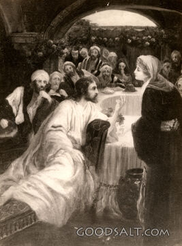A Woman Brings a Gift