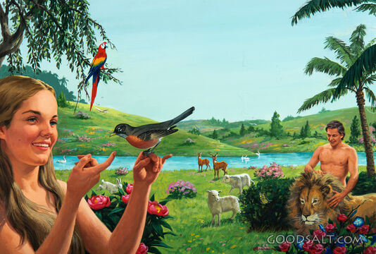 Adam and Eve in Eden