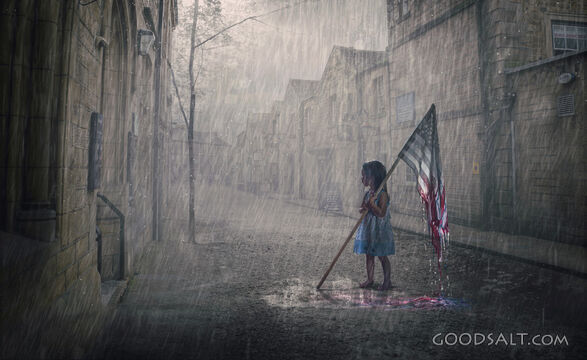 American Flag Fading Away