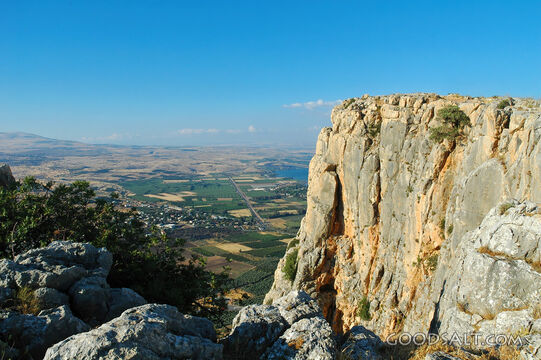 Arbel Cliff and Plain of Gennesaret