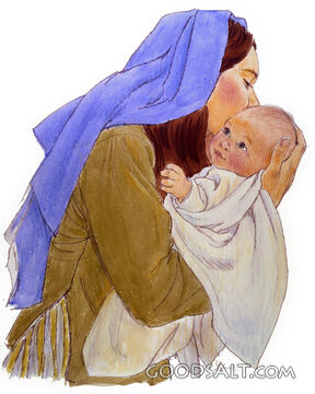 Baby Jesus and Mary