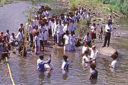 Baptism at Salamo Camp Meeting